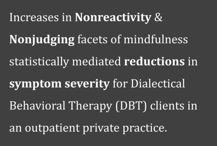 DBT Nonreactivity and Nonjudging DBT Nonreactivity and Nonjudging